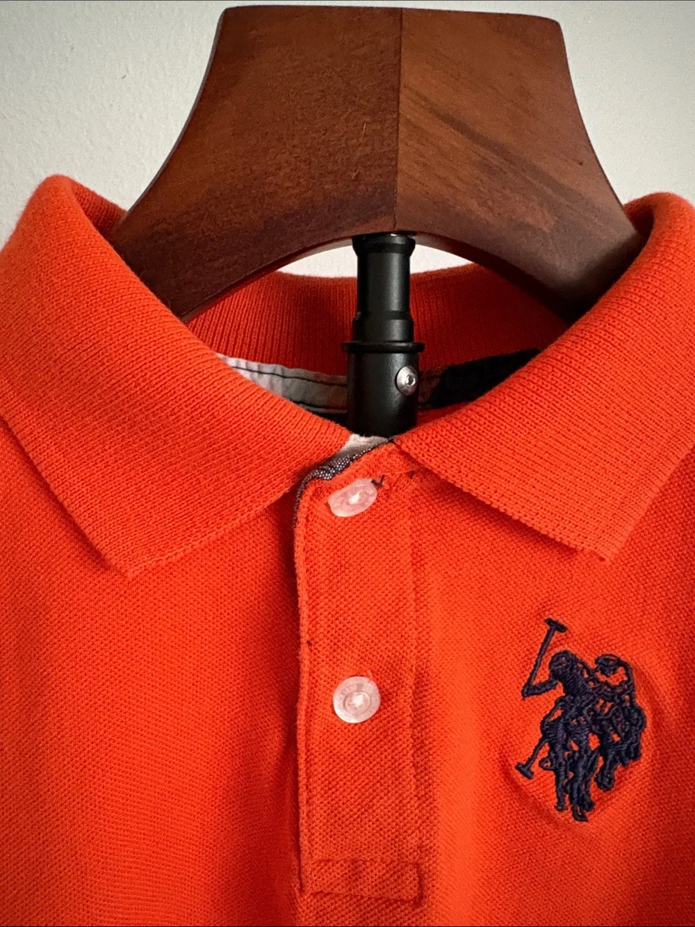 U.S. Polo Assn. Orange Boys Polo with Navy Embroidered Logo 4T